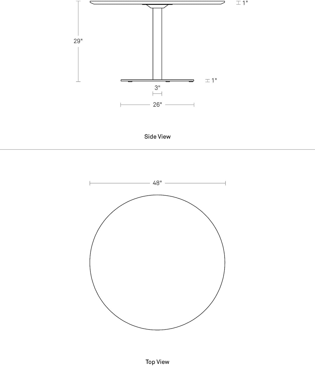 Easy 48" Dining Table