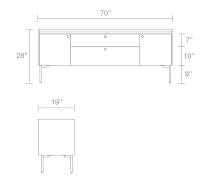 Peek 2 Door 2 Drawer Console