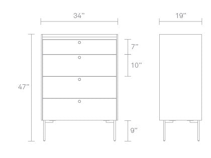 Peek 4 Drawer Dresser