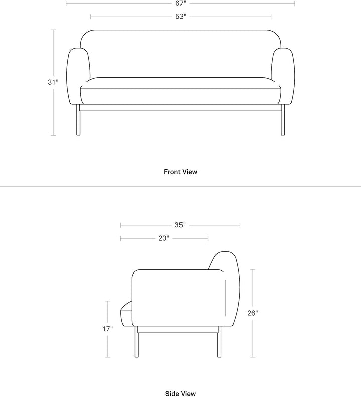 Puff Puff 67" Sofa