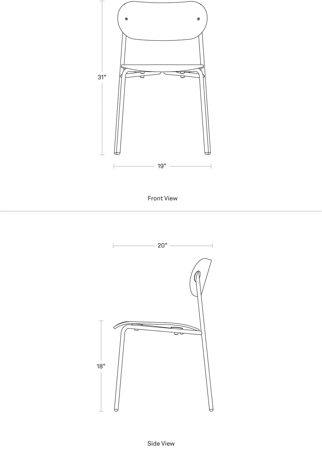SideBySide Wood Dining Chair
