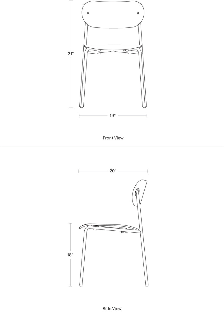 SideBySide Wood Dining Chair