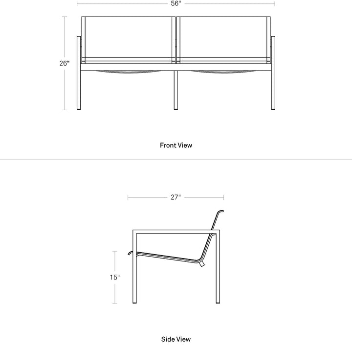 Skiff Outdoor 2 Seat Sofa