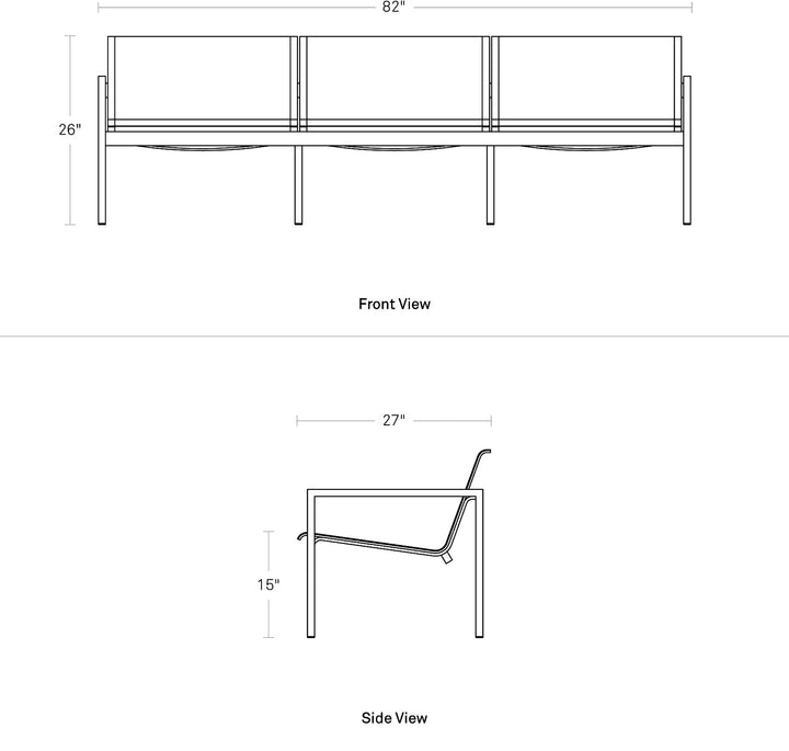 Skiff Outdoor 3 Seat Sofa
