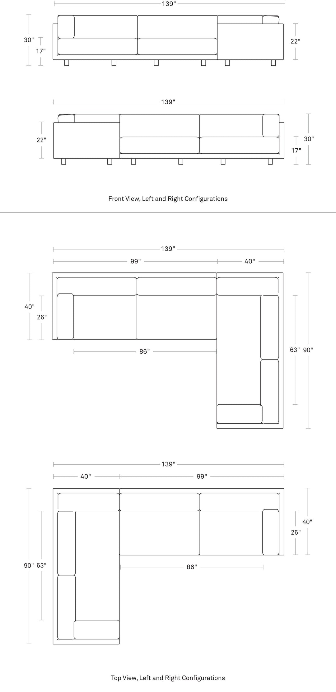 Sunday L Sectional Sofa