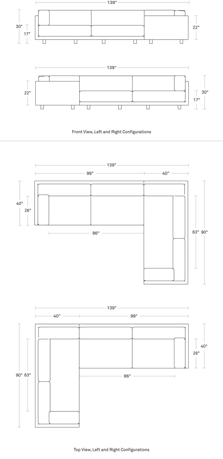 Sunday L Sectional Sofa