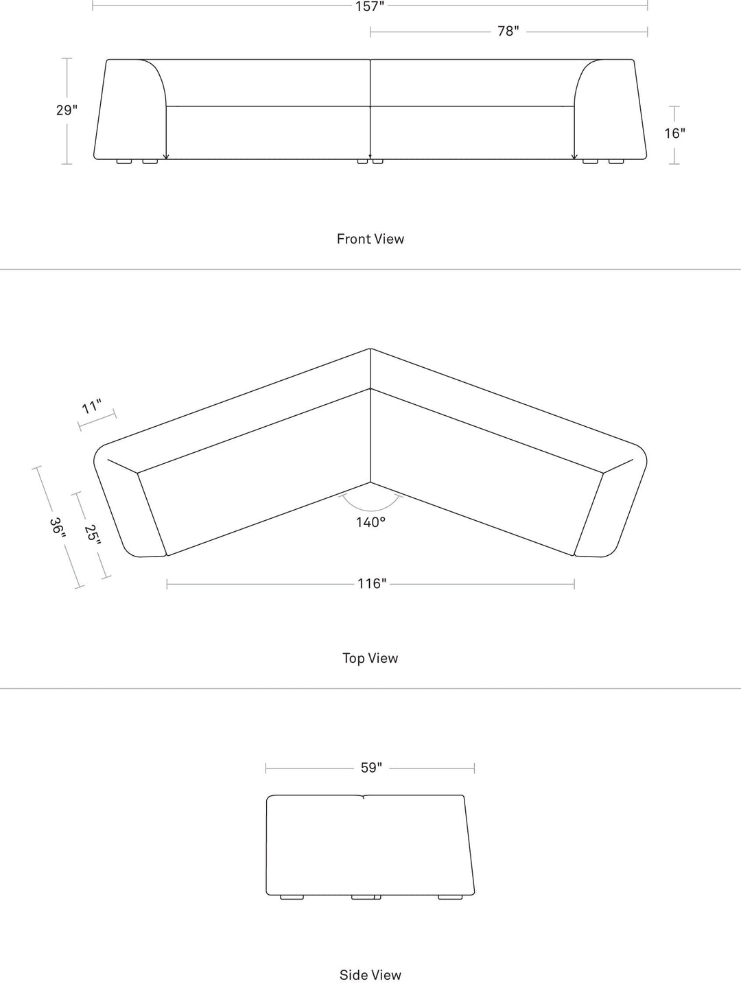 Thataway Angled Sectional Sofa