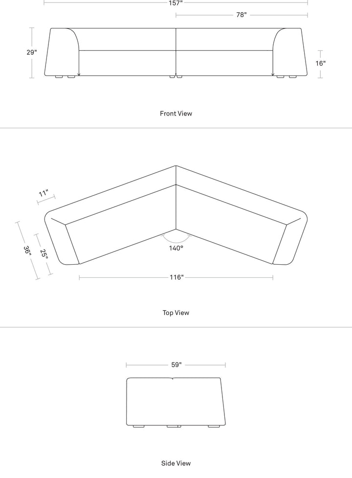 Thataway Angled Sectional Sofa