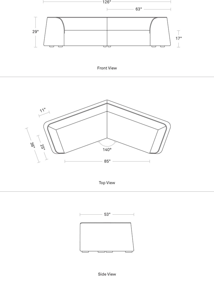 Thataway Small Angled Sectional Sofa