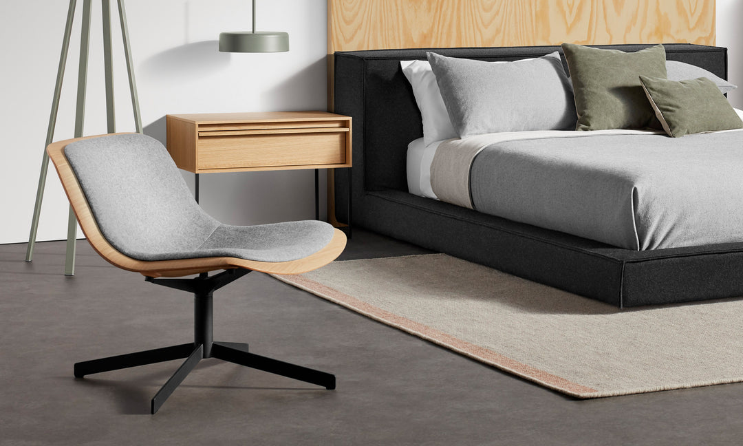 Nonesuch Swivel Leather Lounge Chair