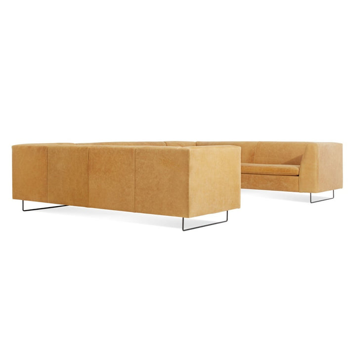 Bonnie & Clyde U-Shaped Leather Sectional Sofa