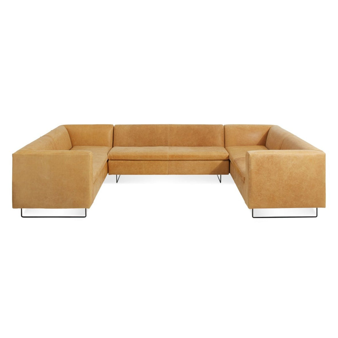 Bonnie & Clyde U-Shaped Leather Sectional Sofa