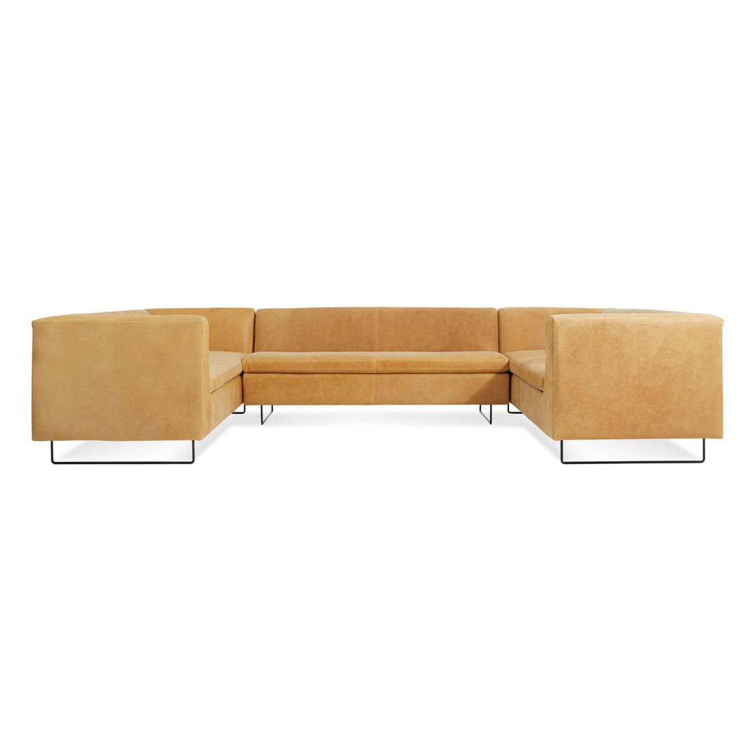 Bonnie & Clyde U-Shaped Leather Sectional Sofa