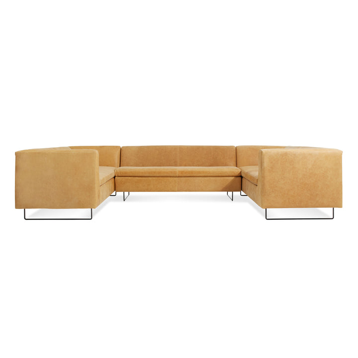 Bonnie & Clyde U-Shaped Leather Sectional Sofa