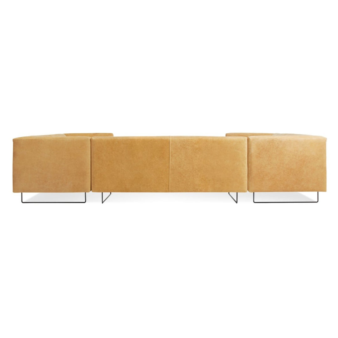 Bonnie & Clyde U-Shaped Leather Sectional Sofa