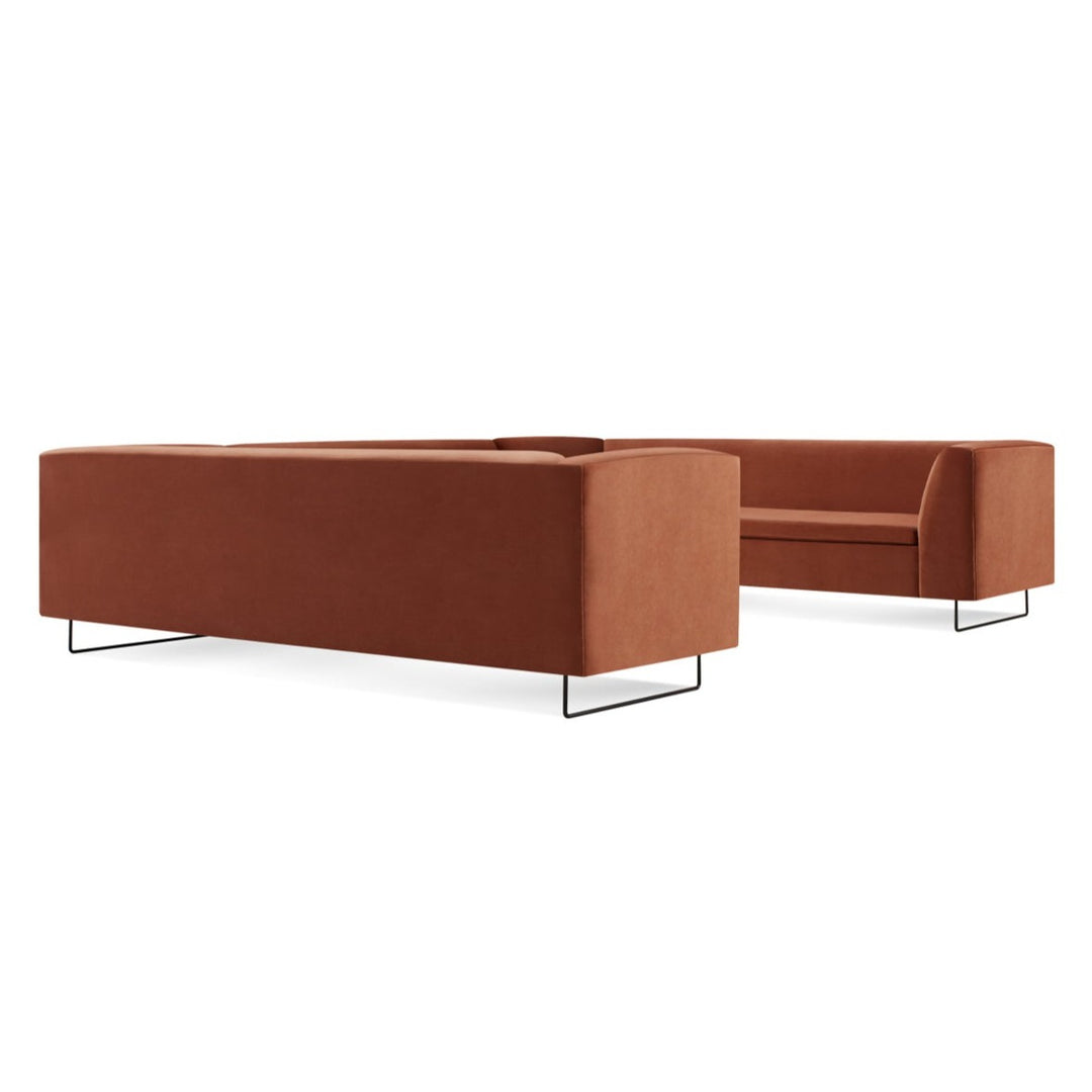 Bonnie and Clyde U-Shaped Velvet Sectional Sofa