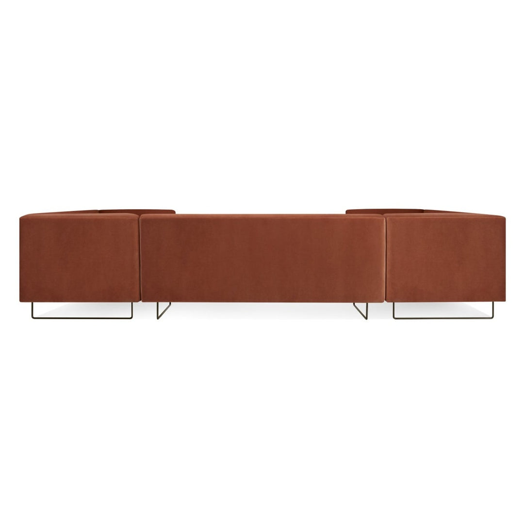Bonnie and Clyde U-Shaped Velvet Sectional Sofa