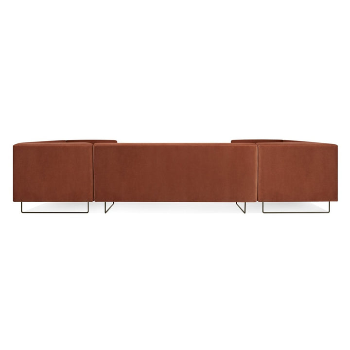 Bonnie and Clyde U-Shaped Velvet Sectional Sofa