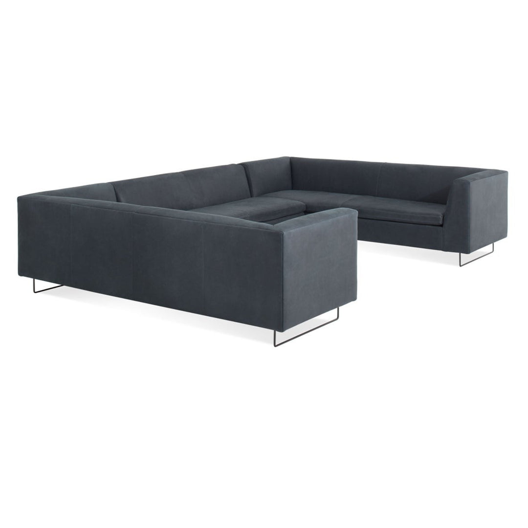 Bonnie & Clyde U-Shaped Leather Sectional Sofa
