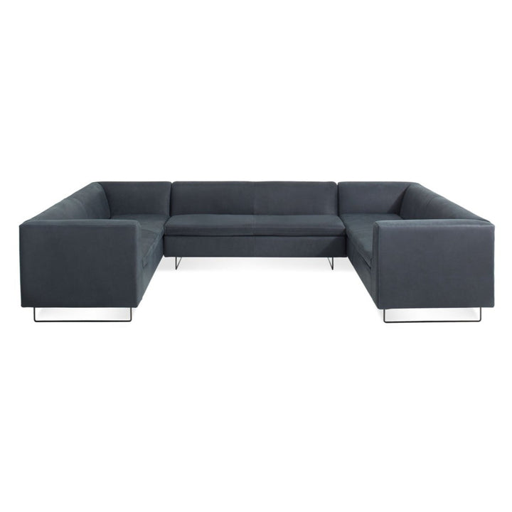Bonnie & Clyde U-Shaped Leather Sectional Sofa