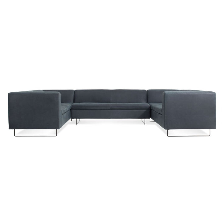 Bonnie & Clyde U-Shaped Leather Sectional Sofa