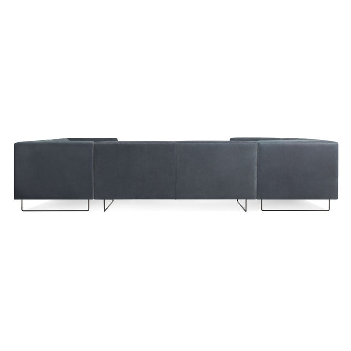 Bonnie & Clyde U-Shaped Leather Sectional Sofa