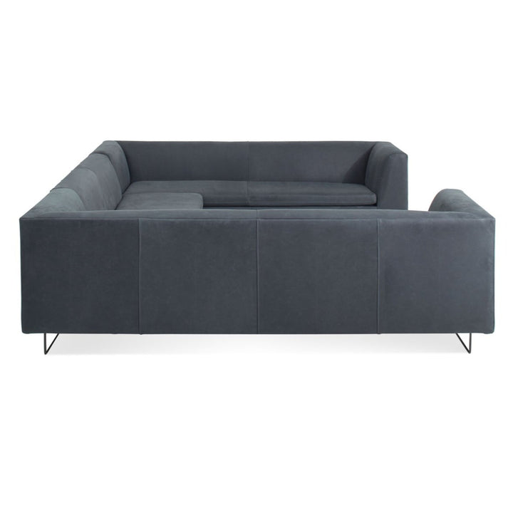 Bonnie & Clyde U-Shaped Leather Sectional Sofa