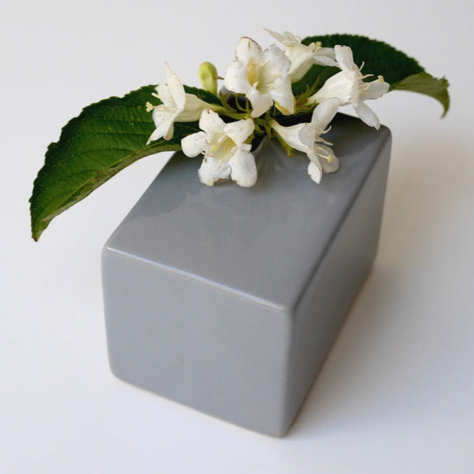 Large Cube Ceramic Bud Vase