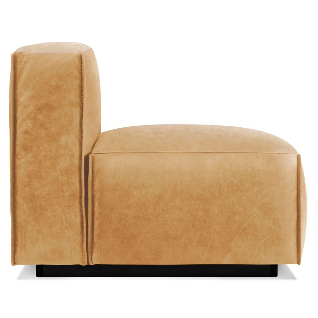 Cleon Armless Leather Lounge Chair