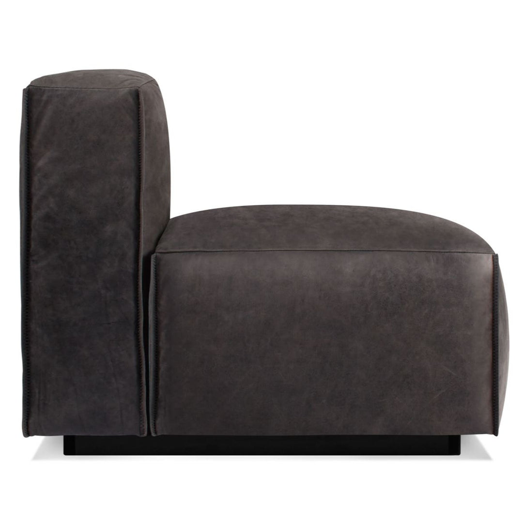 Cleon Armless Leather Lounge Chair