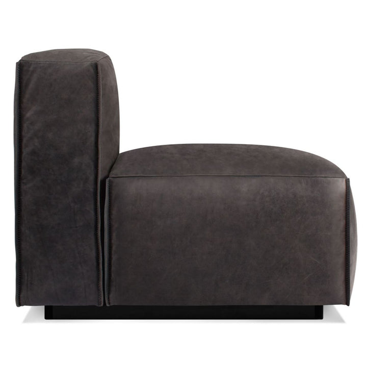 Cleon Armless Leather Lounge Chair