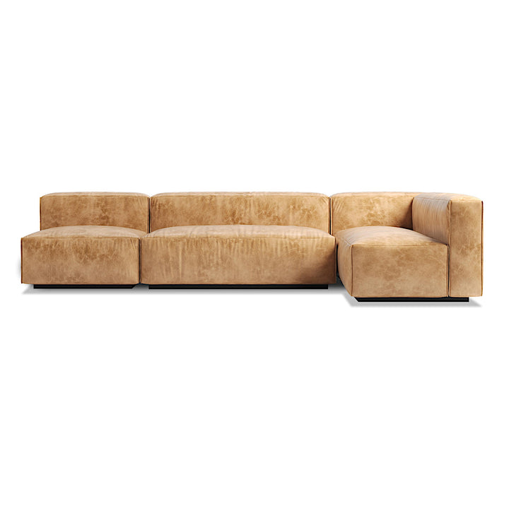 Cleon Medium+ Leather Sectional Sofa