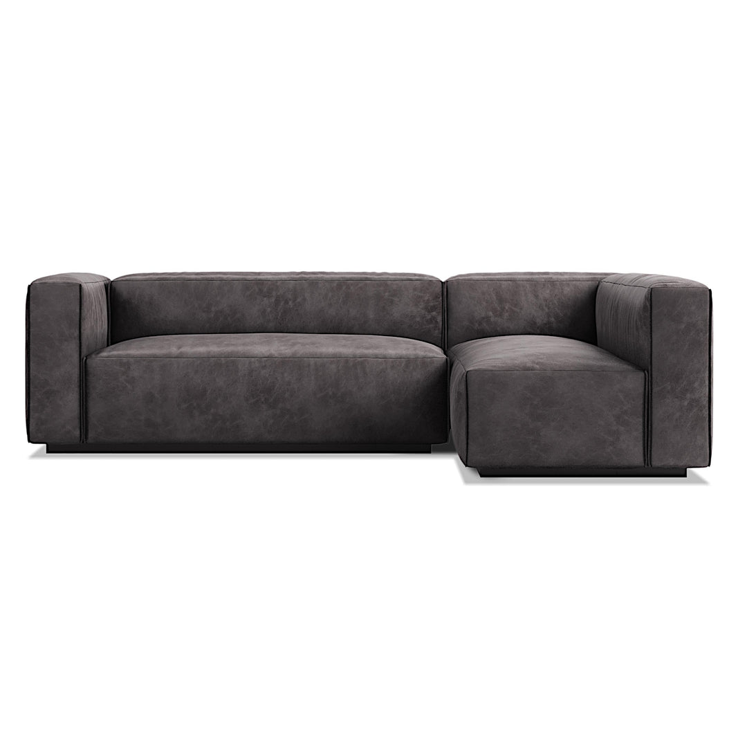 Cleon Small Leather Sectional Sofa