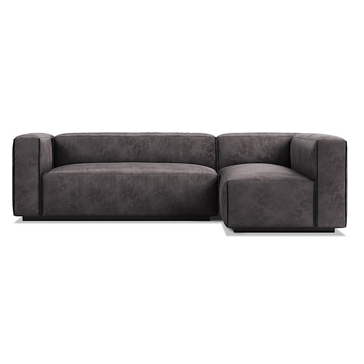 Cleon Small Leather Sectional Sofa