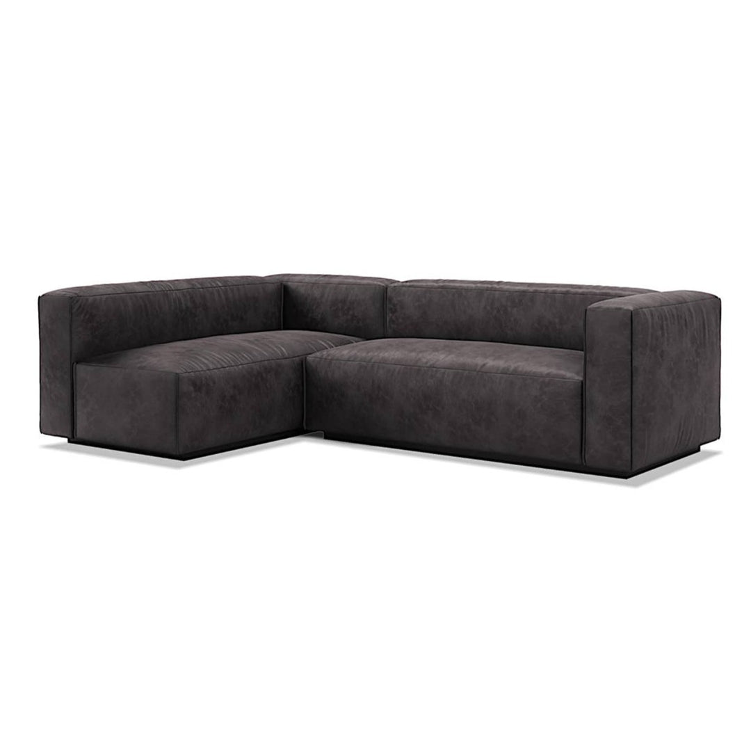 Cleon Small Leather Sectional Sofa