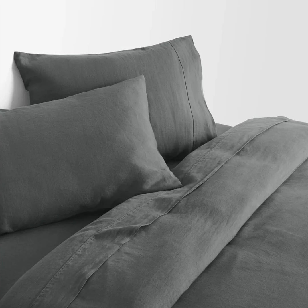 Stone Washed Linen Sheet Set