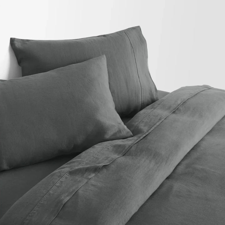 Stone Washed Linen Sheet Set