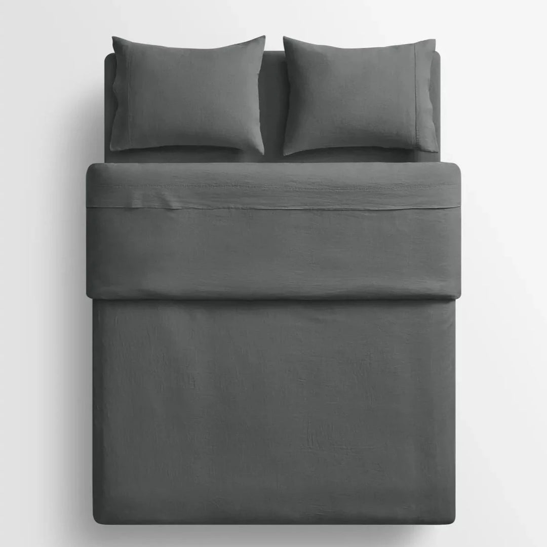 Stone Washed Linen Sheet Set