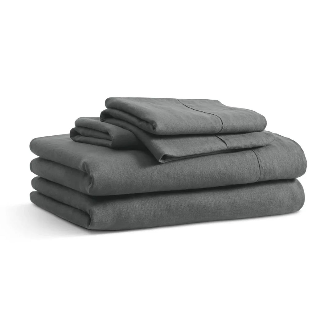 Stone Washed Linen Sheet Set