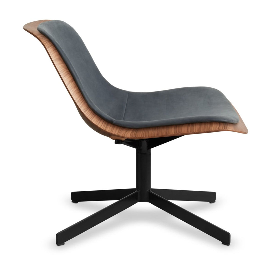Nonesuch Swivel Leather Lounge Chair