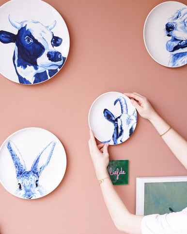 Goat Wall Plate 20cm