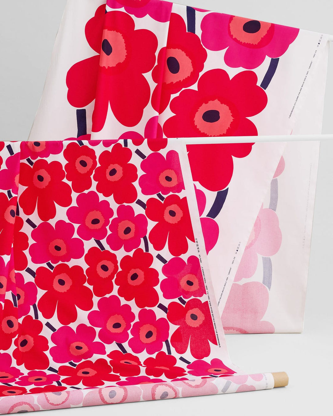 unikko red cotton fabric