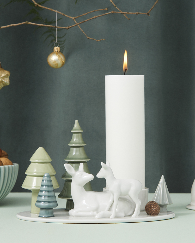Winter Stories Deer & Fawn Advent Candlestick Holder