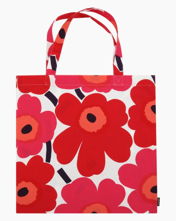 pieni unikko red - tote bag