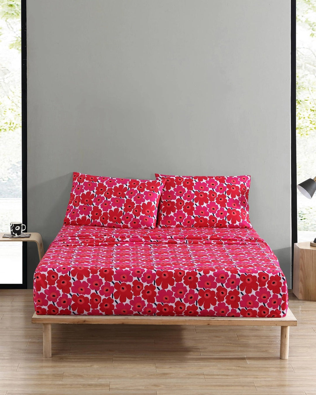 mini unikko red sheet set - king