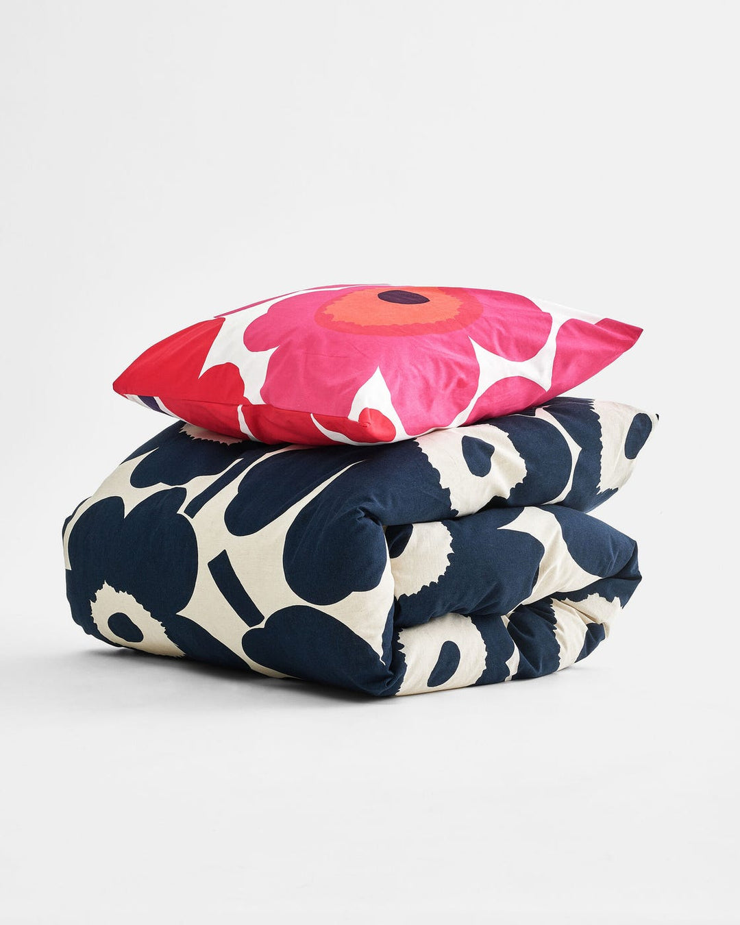 unikko euro duvet cover queen navy