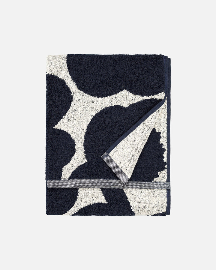 unikko hand towel navy/white