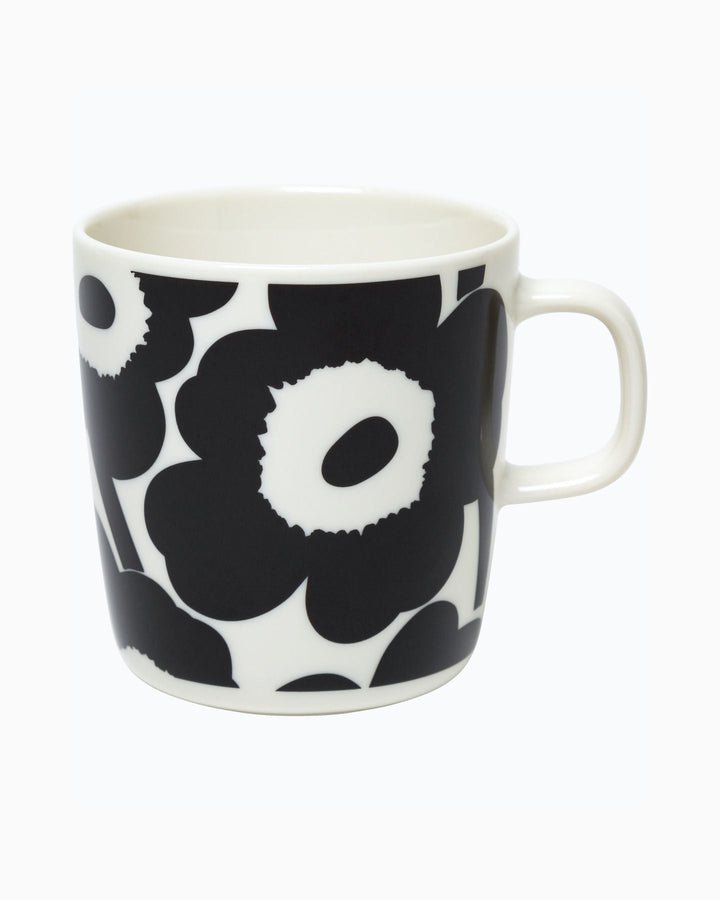 unikko large mug 4 dl - black