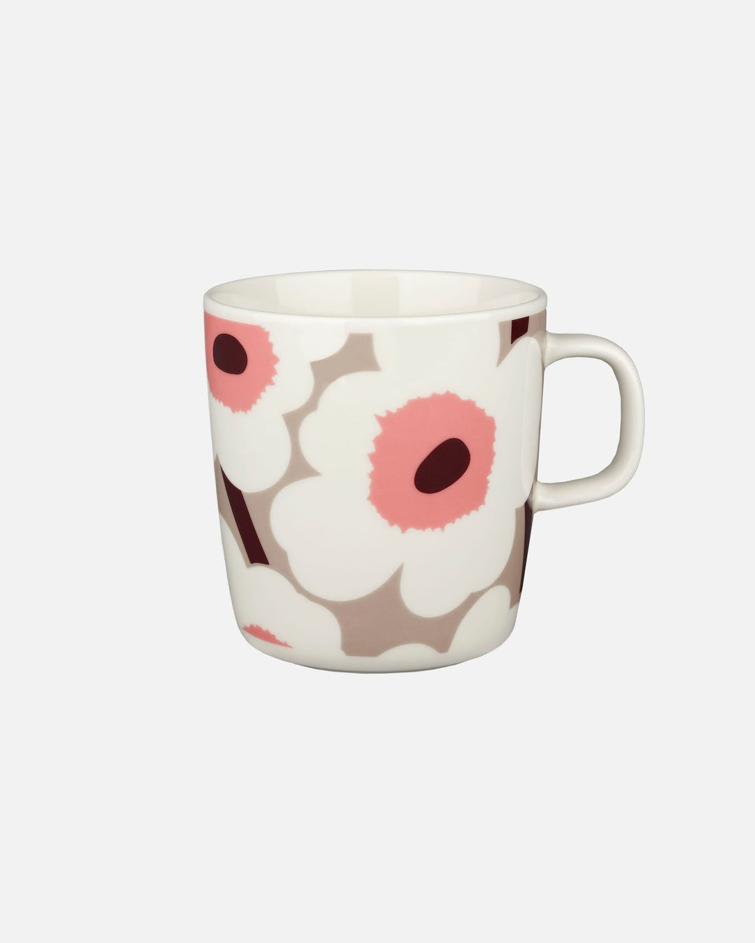 unikko large mug 4dl - pink/tan