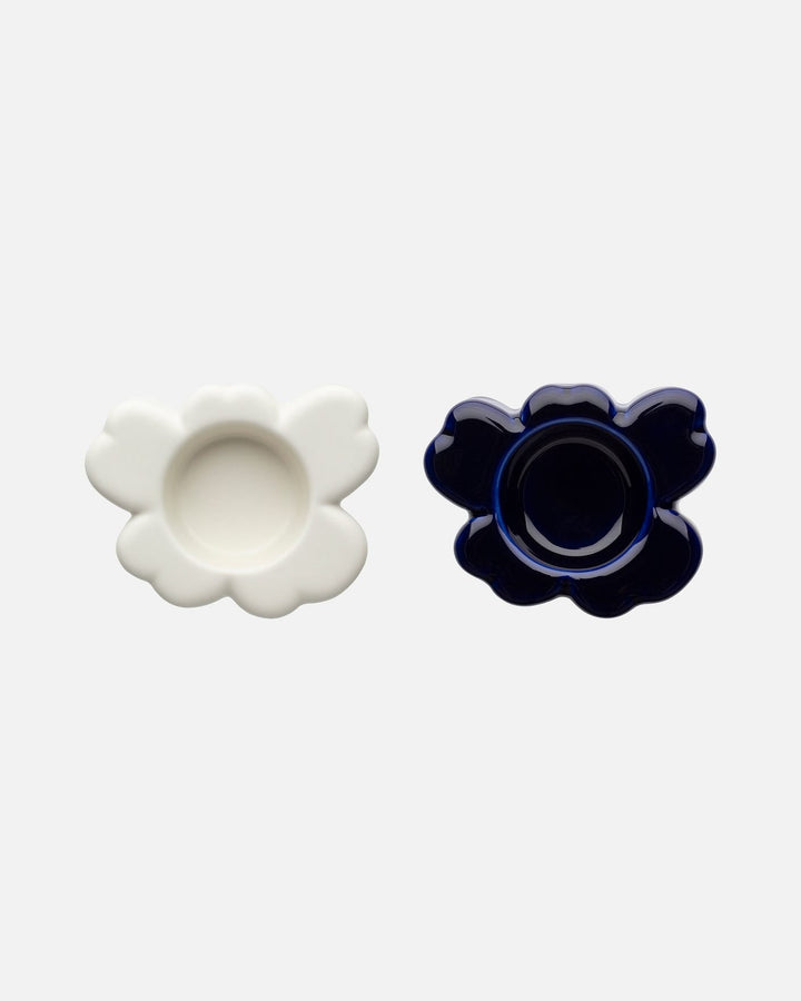 unikko tealight holder 2 pcs set - blue and white